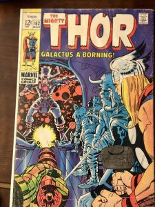 THOR #162 MARVEL SILVER AGE 1969 GALACTUS ORIGIN - CLASSIC JACK KIRBY ART