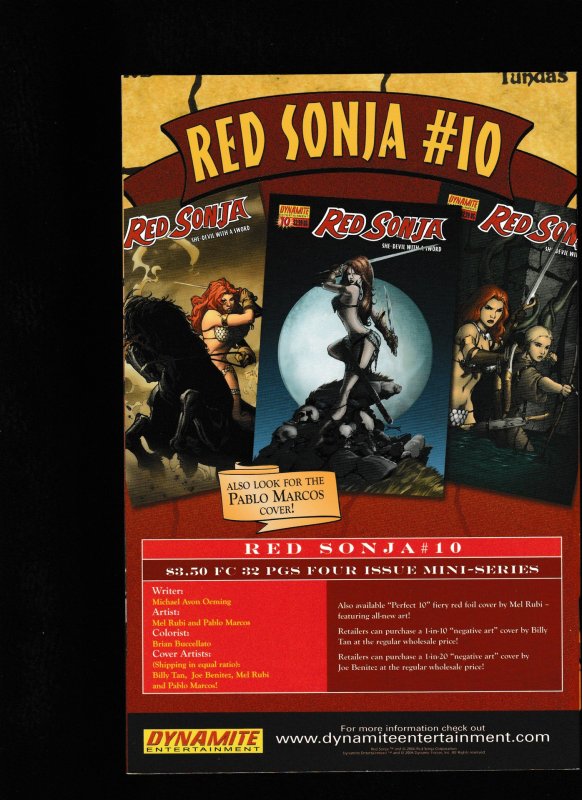 Red Sonja #9 Mike Perkins Cover (2006)