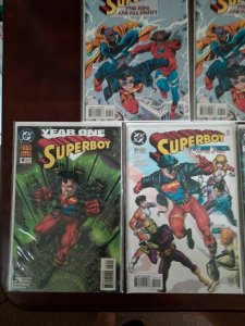 Lot of 21 DC Comic Books Superboy 1990s board and bagged duplicates