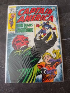 Captain America #115 (1969) RED SKULL  high grade