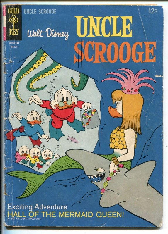 UNCLE SCROOGE #68 1967-GOLD KEY-WALT DISNEY-CARL BARKS ART-SHARK-good