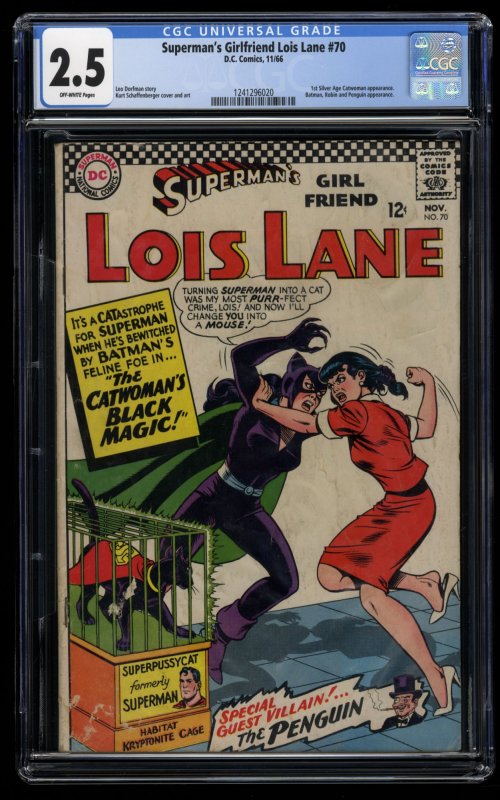 Superman's Girl Friend, Lois Lane #70 CGC GD+ 2.5 1st Silver Age Catwoman!