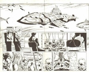 Avengers #14 pg 6&7 DPS - Black Widow, Nick Fury, & Others - art by Tom Grummett