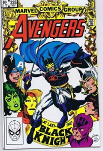 Avengers #225 ORIGINAL Vintage 1982 Marvel Comics Black Knight