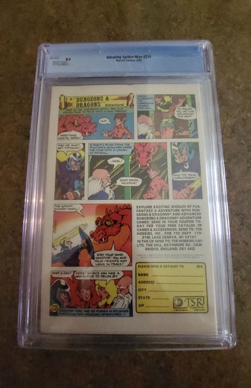 The Amazing Spider-Man #226 (1982) CGC 8.0