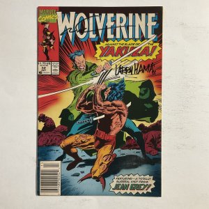 Wolverine 32 1990 Signed by Marc Silvestri & Larry Hama Newsstand Marvel FN