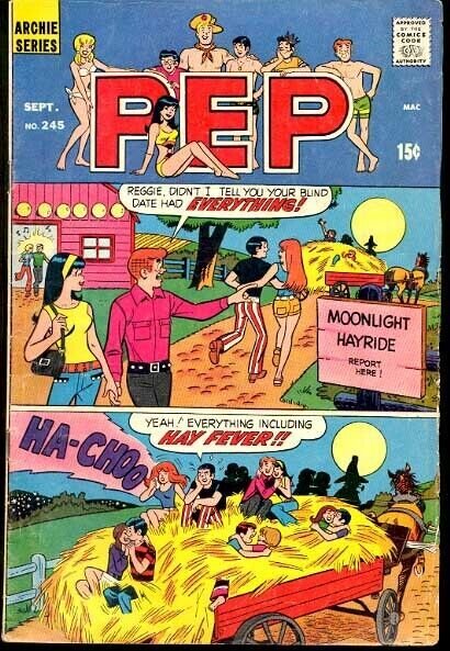 PEP/ARCHIE/REGGIE/LITTLE ARCHIE LOT #8-GAGS!