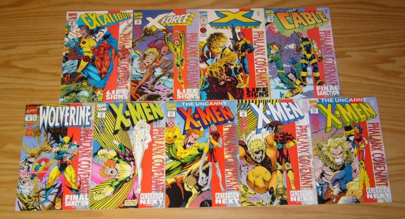 X-Men: Phalanx Covenant #1-9 VF/NM complete ALL RARE UNENHANCED VARIANTS marvel