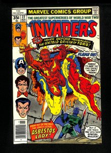 Invaders #22 Human Torch Captain America Toro!
