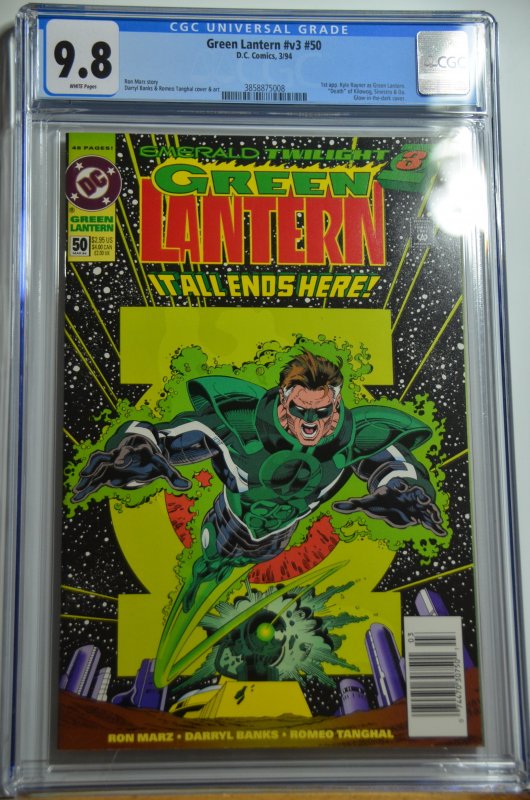 Green Lantern #50 (1994) CGC 9.8, Newsstand, 1st Kyle Raynor, RARE!!