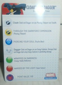 Cloak and Dagger 039 Marvel Heroclix Secret Invasion