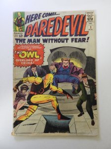 Daredevil #3 (1964) 1st appearance of The Owl VG condition 1/4 spine split