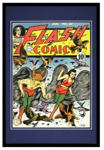 Flash Comics #37 Hawkman DC Framed 12x18 Official Repro Cover Display