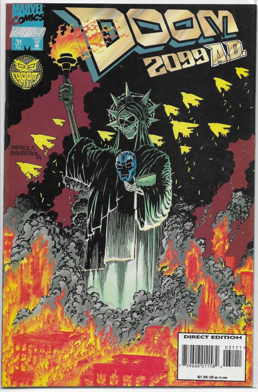Doom 2099   #31 VF/NM Ellis/Klein, Broderick Statue of Liberty cover