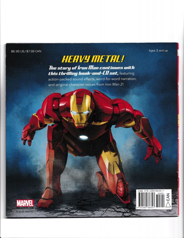 IRON MAN 2 (2016) MARVEL PRESS | SOFTCOVER | READ ALONG STORYBOOK W/ CD | NEW