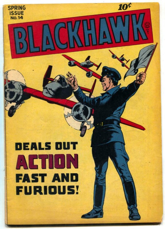 Blackhawk #14 1947- Bill Ward art- Golden Age CHOP CHOP FN