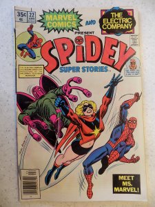 SPIDEY SUPER STORIES # 22 MARVEL ELECTRIC COMPANY MS MARVEL