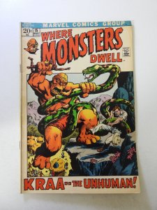 Where Monsters Dwell #15 (1972) FN- condition