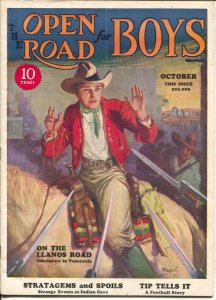 Open Road For Boys 10/1935-Parkhurst Mexican bandit cover-Lawson Little golf ...