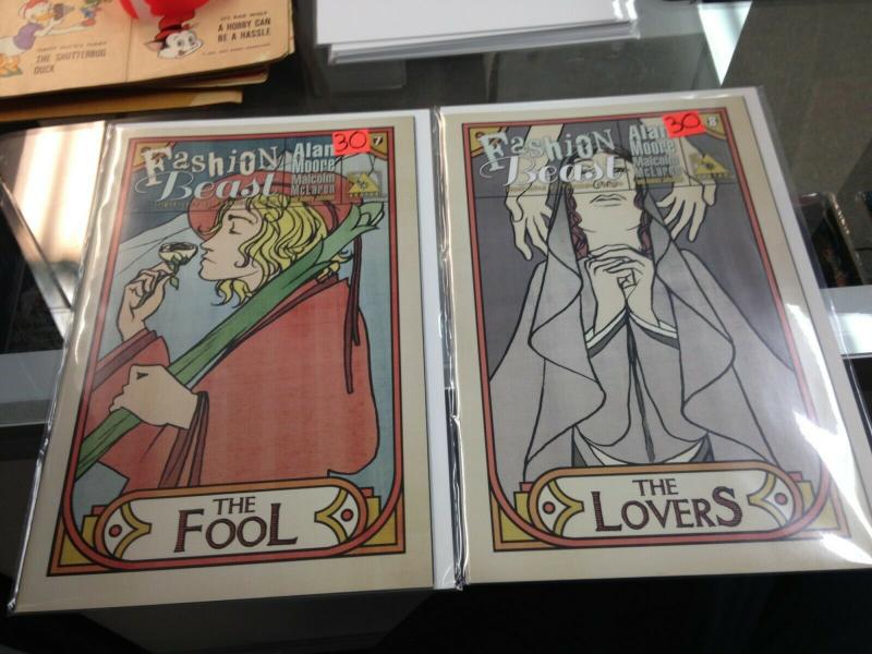 Fashion Beast 1-8 NM Incentive Tarot Variant covers Alan Moore