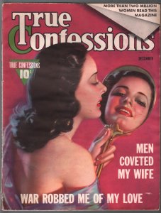 MAG: True Confessions 12/1939-Fawcett-pin-up girl cover-spicy stores-pix-VG-