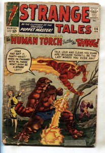 STRANGE TALES #116--1st THING crossover--1963--Human Torch--
