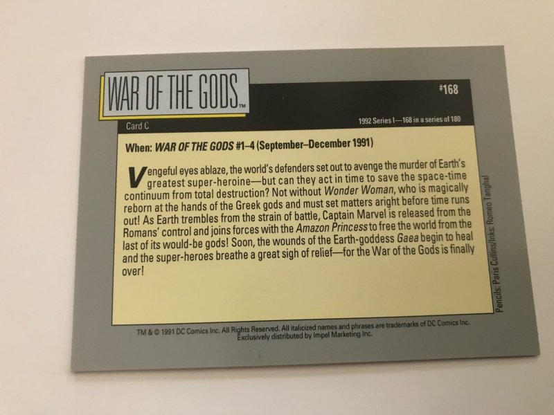 WAR OF THE GODS #168 card : 1992 DC Universe Series 1, NM/M, Impel, Circe