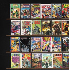 Huge Lot 150+ Comics with The Avengers, Cable, Alpha Flight & More!