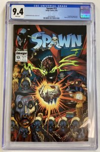 Spawn #13 - CGC 9.4 - Image - 1993 - Youngblood appearance! Walt Simonson poster