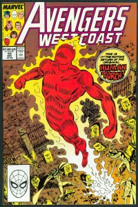 Avengers West Coast 50 NM- 9.2 Byrne Marvel 1989