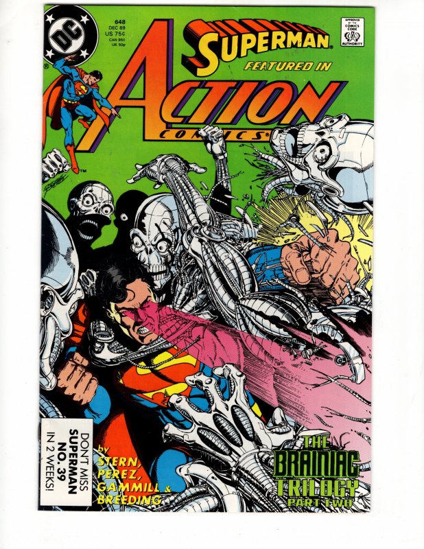 Action Comics #648 Direct Edition (1989) BRAINIAC GEORGE PEREZ