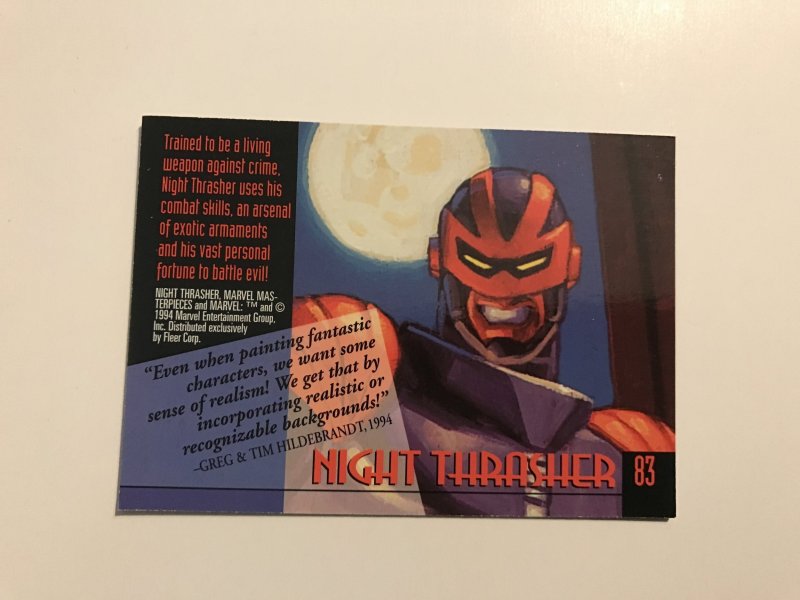 Night Thrasher #83 card : 1994 Marvel Masterpieces, NM; Hilderbrandt art