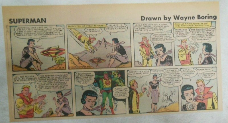 Superman Sunday Page #1118 by Wayne Boring from 3/19/1961 Size ~7.5 x 15 inches