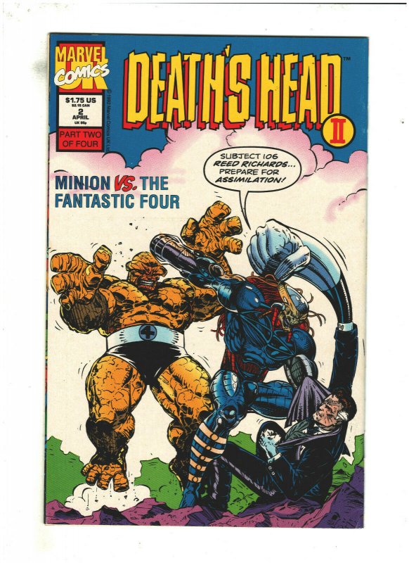 Death's Head II #2 VF+ 8.5 Marvel UK Comics 1992 Fantastic Four app.