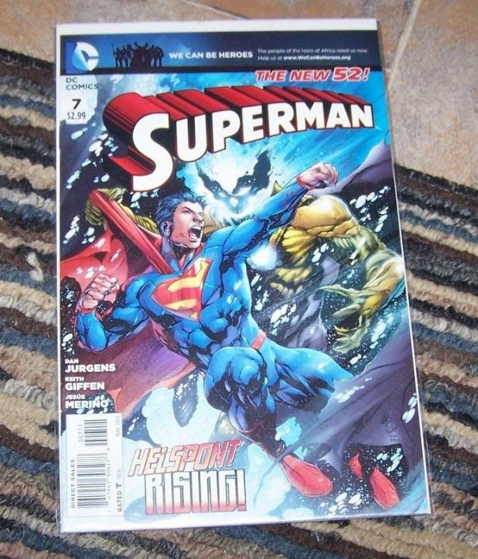 SUPERMAN   # 7 2011 NEW 52 DC HELSPONT RISING   