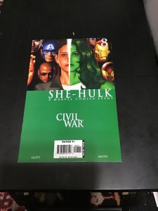 She-Hulk #8 (2006) Key Civil War x-over issue! High-grade! VF/NM Wow!