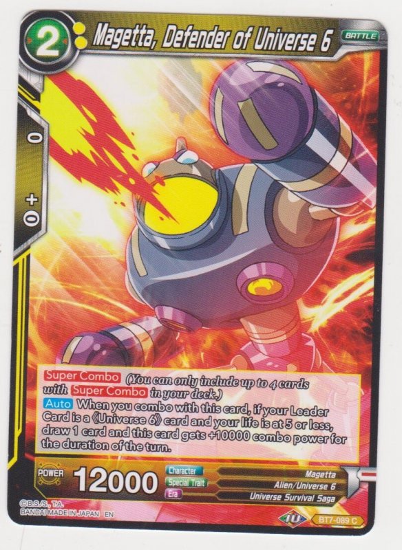 Dragon Ball Super CCG - Assault on the Saiyans - Magetta Defender of Universe 6