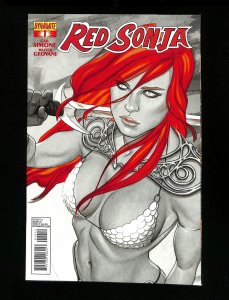 Red Sonja #1 Jenny Frison BW Variant