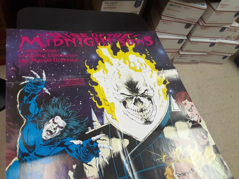 Rise of the Midnight Sons Retailer Poster from 1992 (GHOST RIDER, MORBIUS)
