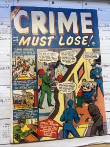 CRIME MUST LOSE #8 1951 Golden Age Crime! ATLAS/Marvel Comics!