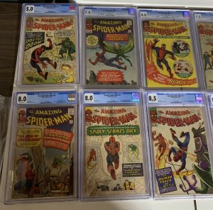 Amazing Spider-man 1 2 3 4 5 6 7 8 9 10 11 12-50 All Cgc 4.0 5.0 6.0 7.0 8.0 8.5 