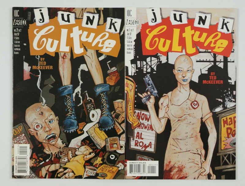 Junk Culture #1-2 VF/NM complete series - ted mckeever - vertigo comics set