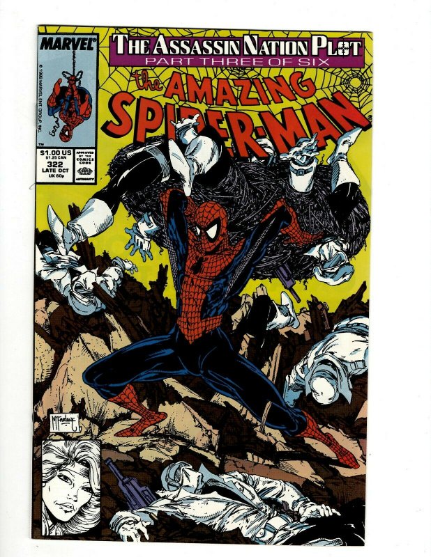 Lot Of 5 Amazing Spider-Man Marvel Comic Books # 318 319 320 321 322 NM OF2