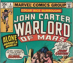 John Carter Warlord of Mars(Marvel)  # 6
