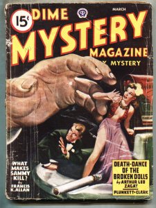 Dime Mystery 3/1947-Popular-Zagat-Crime Pulp Magazine