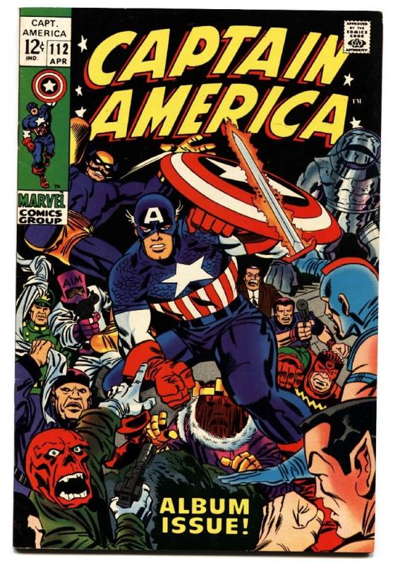 Captain America #112-Last Kirby issue- Red Skull- SA recovery retold- VF