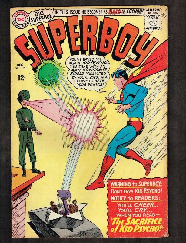 Superboy #125 ~ Papp Art / Klein,Swan Cvr / Legion cameo ~ 1965 (6.0) WH