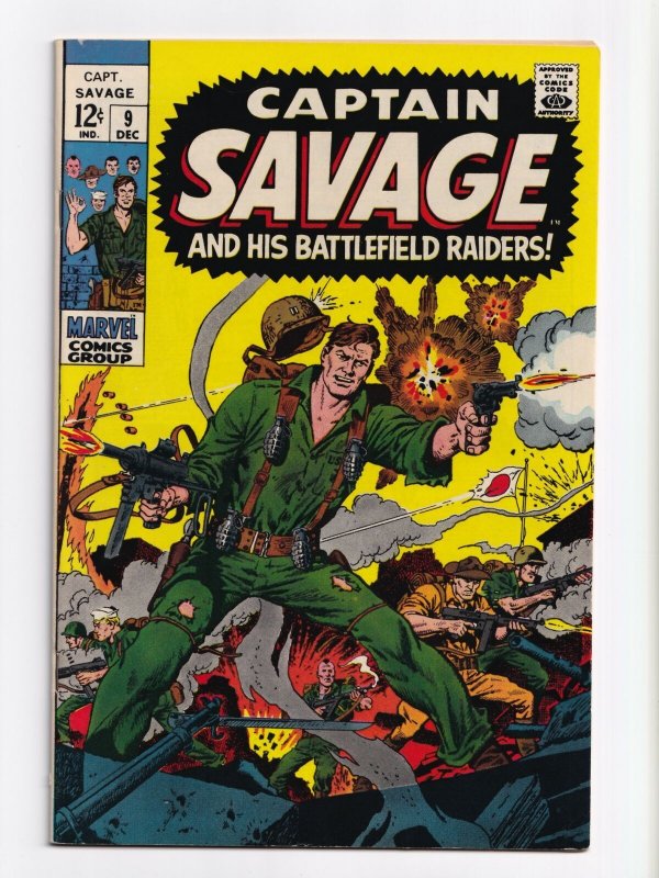 Captain Savage and His Leatherneck Raiders #9 Marvel Comics 1968 VF/NM 9.0