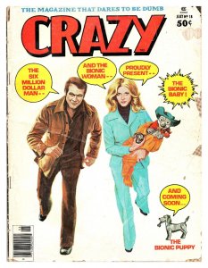 1976 Crazy Magazine #18 Marvel Comics Bionic Woman Six Million Dollar Man