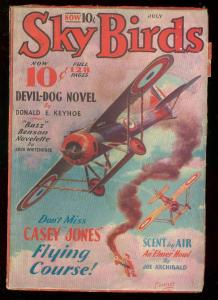 SKY BIRDS JULY 1933-WWI AVIATION PULP-BUZZ BENSON-HOGAN VG